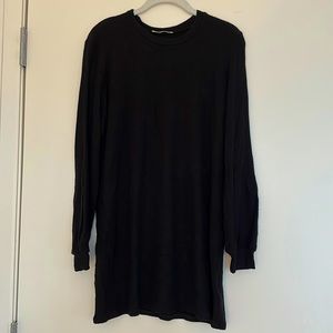 Reformation Braydon Sweater Dress in Black